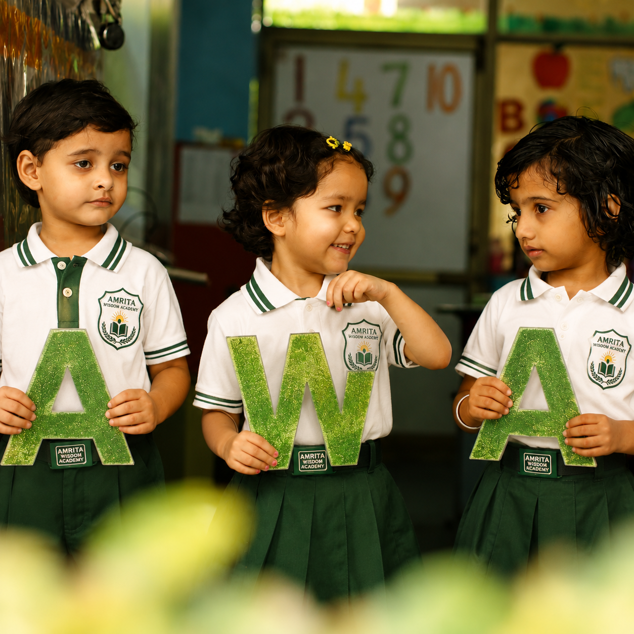 Young learners at Amrita Wisdom Academy